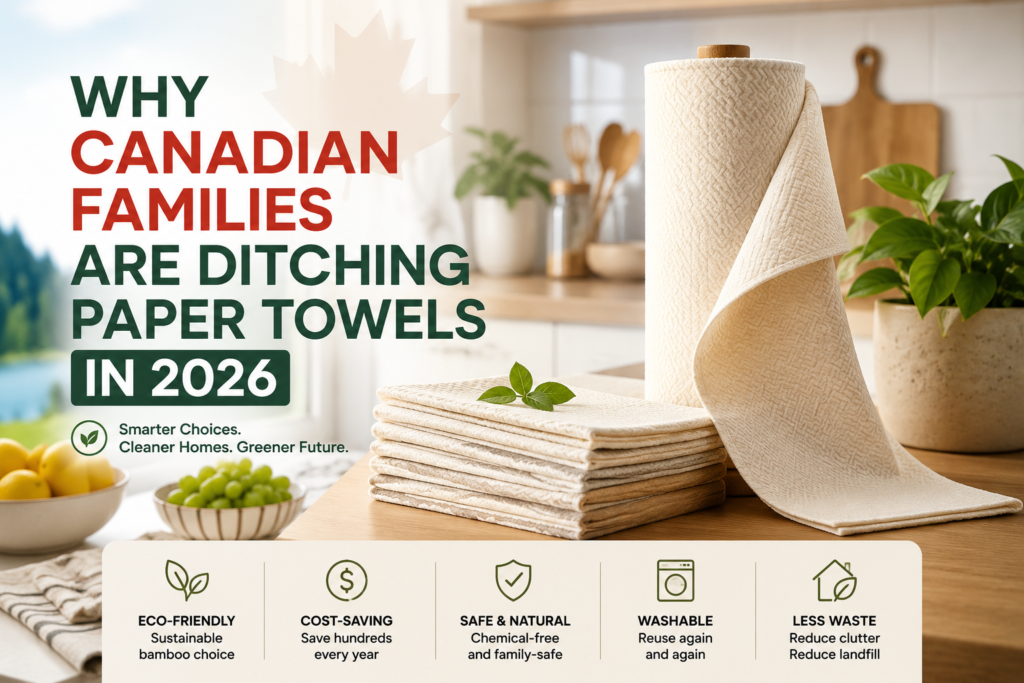 Canadian families switching from paper towels to reusable bamboo paper towels in 2026